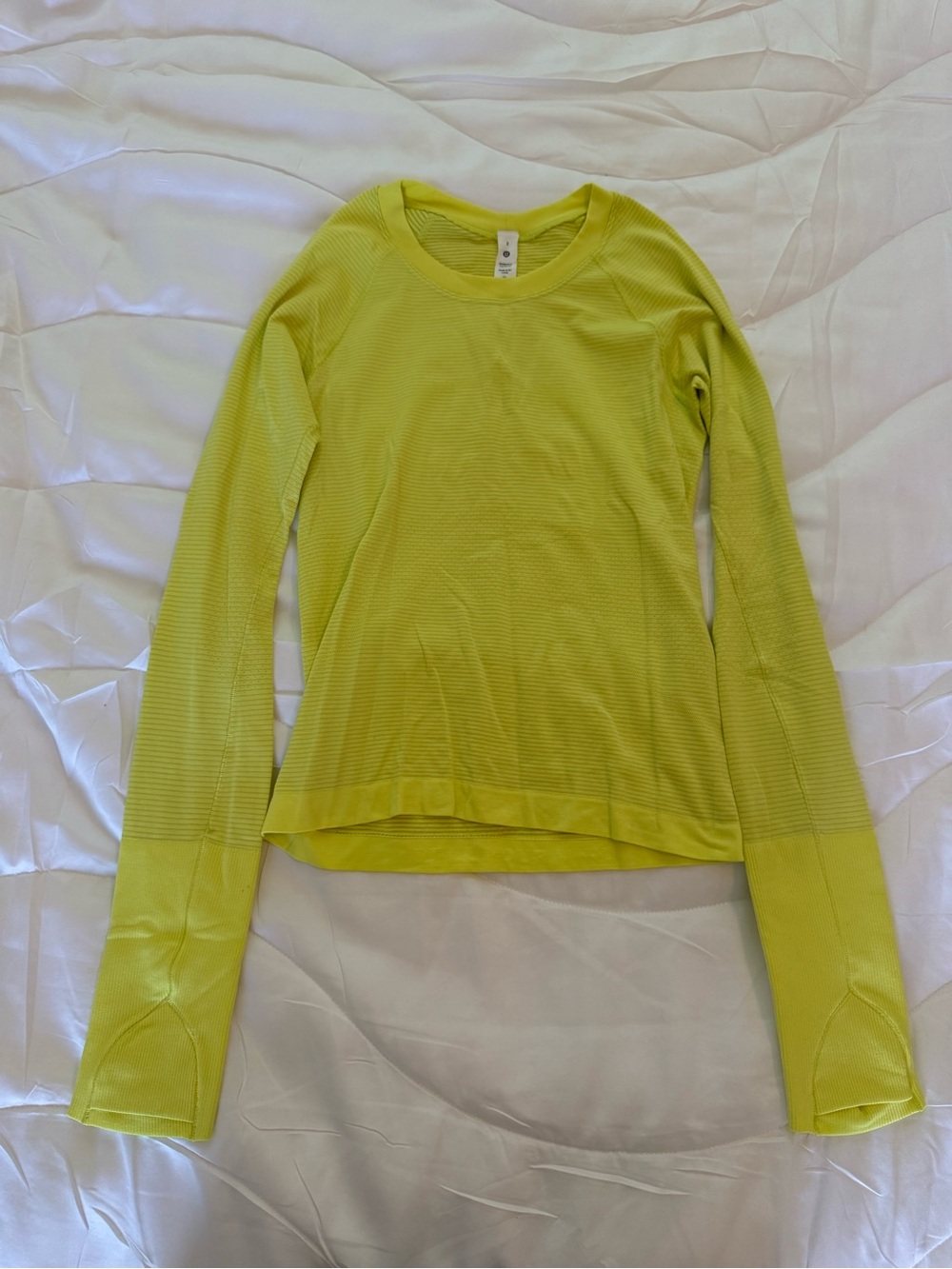 lululemon athletica Neon Yellow swiftly tech Long Sleeve Top